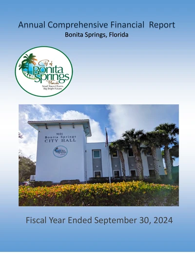 City of Bonita Springs ACFR Cover