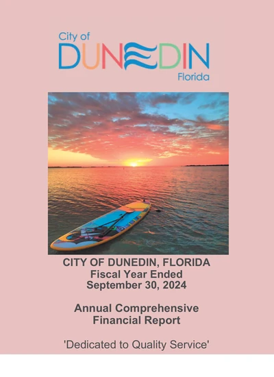 City of Dunedin, Florida ACFR Cover