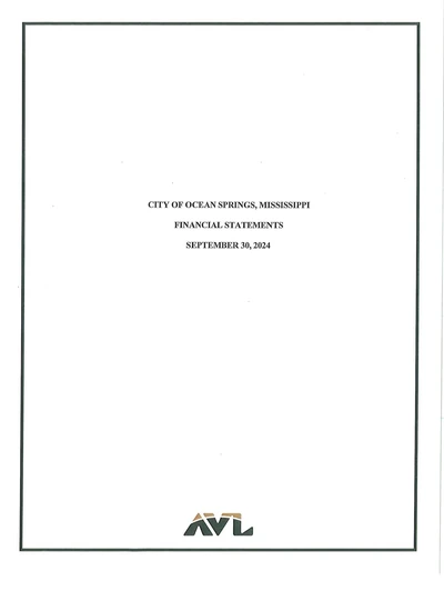 City of Ocean Springs, Mississippi ACFR Cover