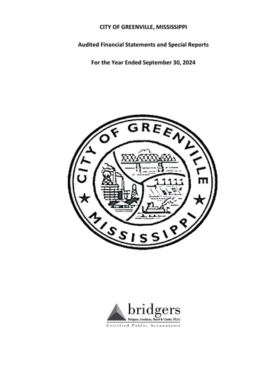 City of Greenville ACFR Cover