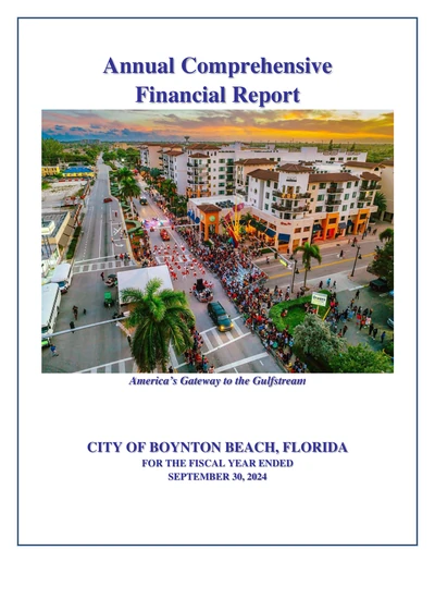 City of Boynton Beach ACFR Cover