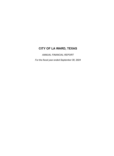 City of Laward, Texas ACFR Cover