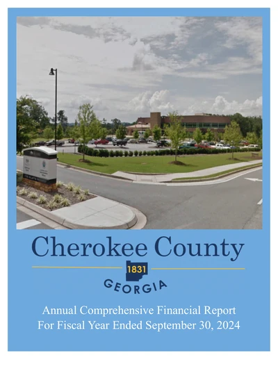 Cherokee County Board of Commissioners ACFR Cover