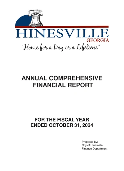 City of Hinesville ACFR Cover