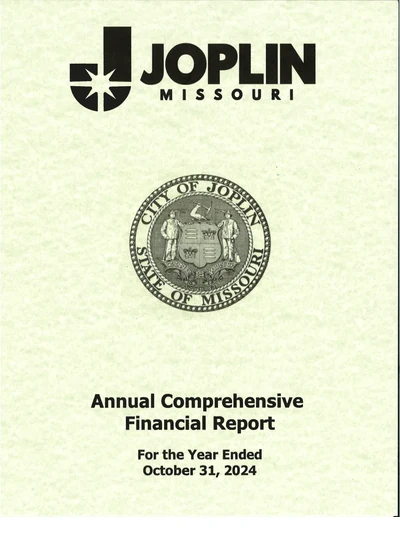 City of Joplin, Mo ACFR Cover