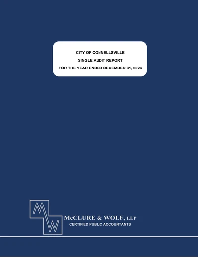 City of Connellsville ACFR Cover