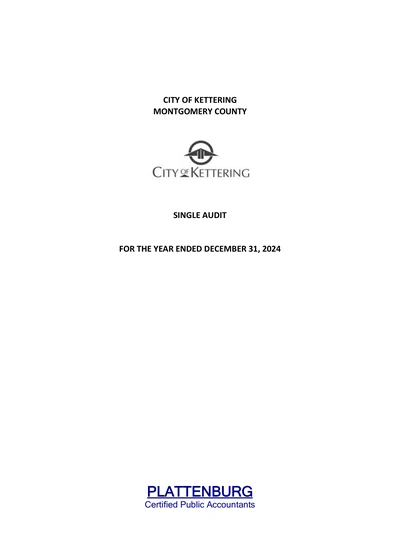 City of Kettering ACFR Cover