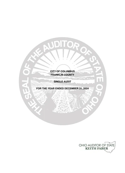 City of Columbus ACFR Cover