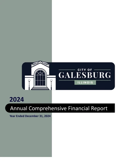 City of Galesburg ACFR Cover