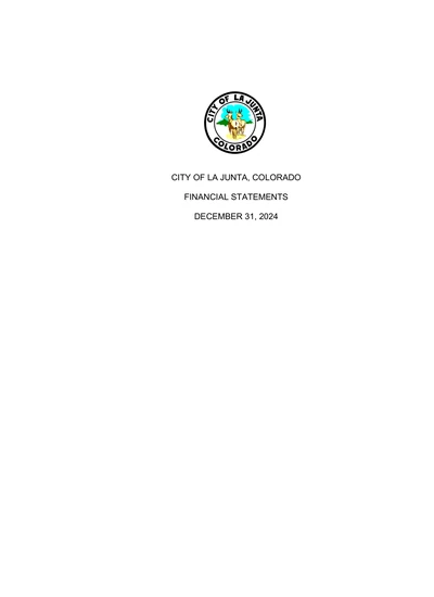 City of La Junta, Colorado ACFR Cover