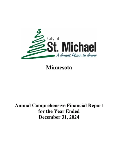 City of St. Michael ACFR Cover