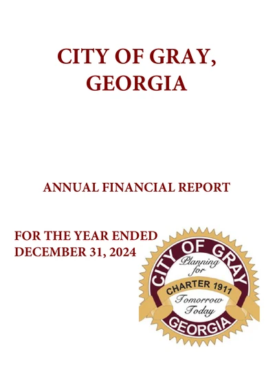 City of Gray, Georgia ACFR Cover