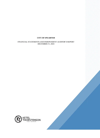City of Spearfish ACFR Cover