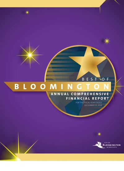 City of Bloomington, Minnesota ACFR Cover