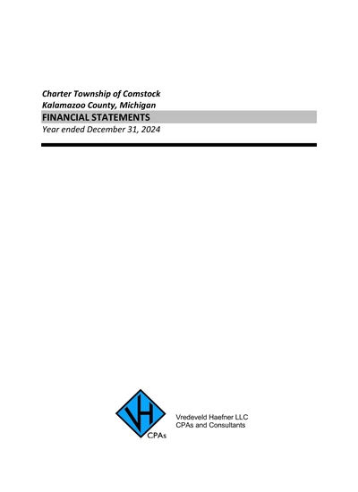 Charter Township of Comstock ACFR Cover