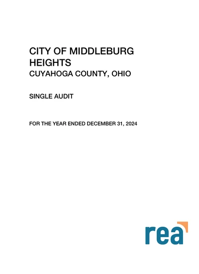 City of Middleburg Heights ACFR Cover