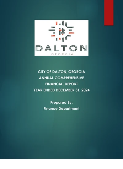 City of Dalton, Georgia ACFR Cover