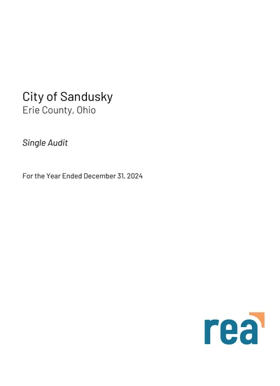 City of Sandusky ACFR Cover