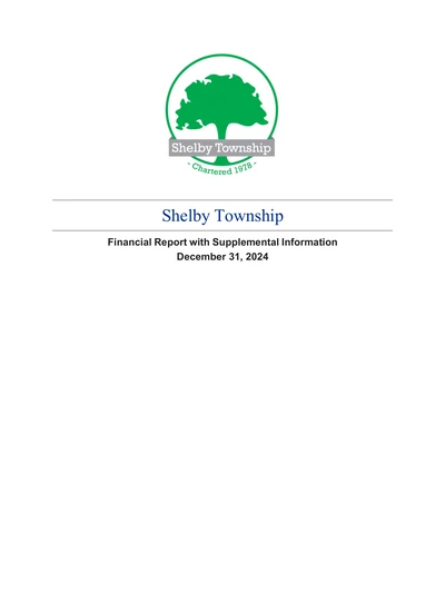 Charter Township of Shelby ACFR Cover