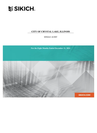 City of Crystal Lake ACFR Cover