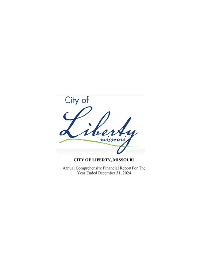 City of Liberty, Missouri ACFR Cover
