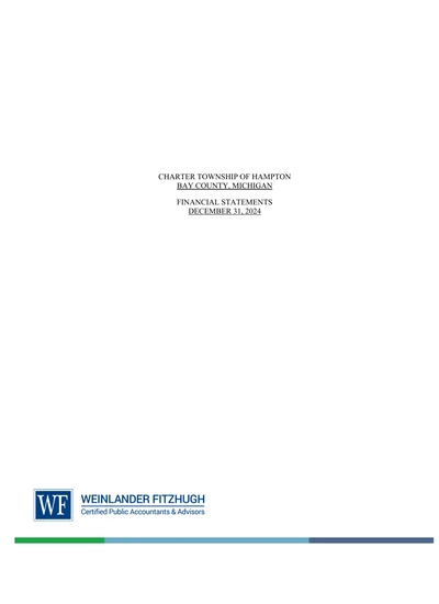 Charter Township of Hampton ACFR Cover