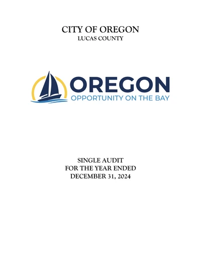 City of Oregon ACFR Cover