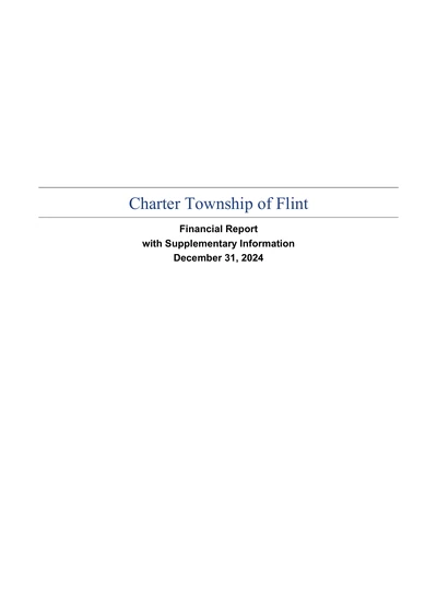 Charter Township of Flint ACFR Cover