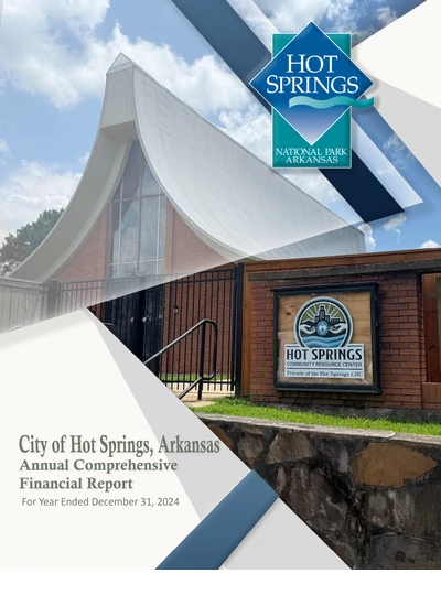 City of Hot Springs, Arkansas ACFR Cover