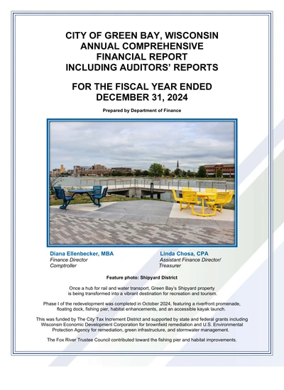 City of Green Bay ACFR Cover