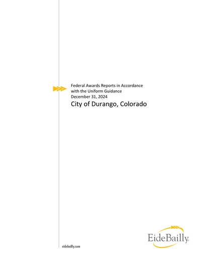 City of Durango ACFR Cover