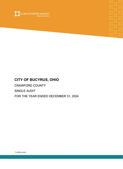 City of Bucyrus ACFR Cover