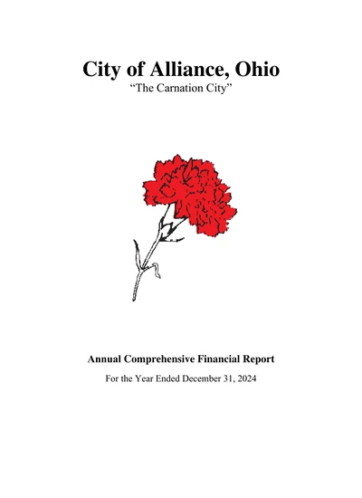 City of Alliance ACFR Cover