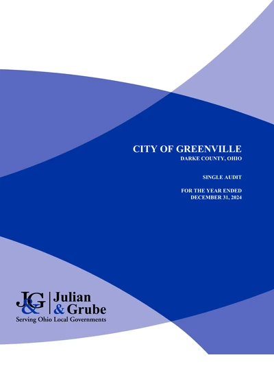 City of Greenville ACFR Cover