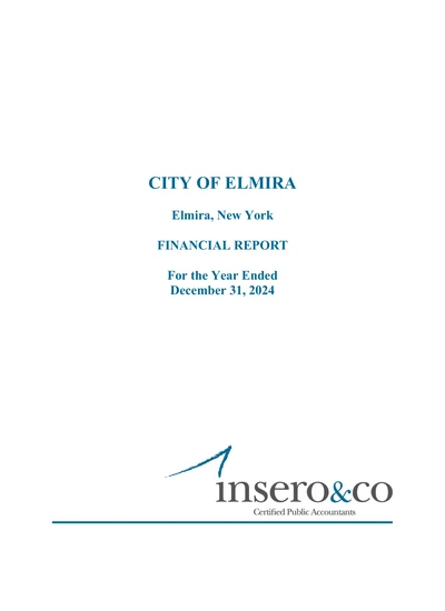 City of Elmira ACFR Cover