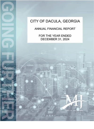 City of Dacula ACFR Cover