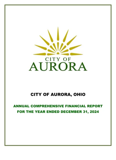 City of Aurora ACFR Cover