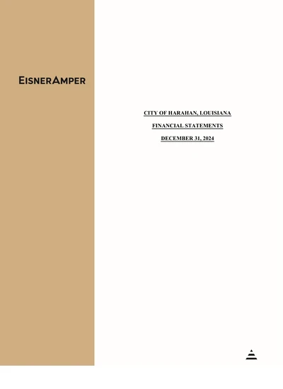 City of Harahan ACFR Cover