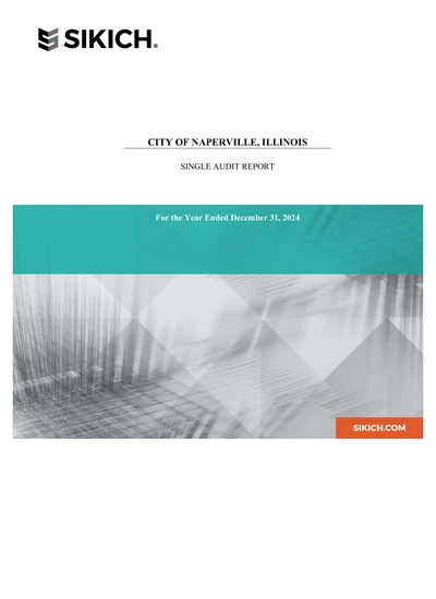 City of Naperville ACFR Cover