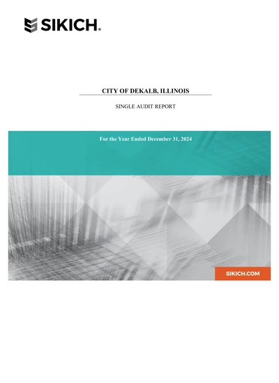 City of Dekalb ACFR Cover