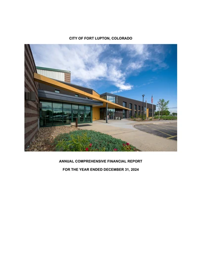 City of Fort Lupton ACFR Cover
