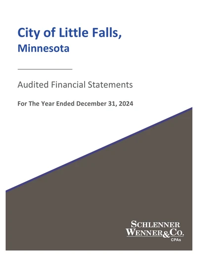 City of Little Falls ACFR Cover