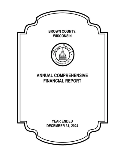 Brown County, Wisconsin ACFR Cover
