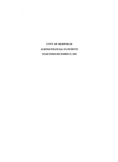 City of Redfield ACFR Cover