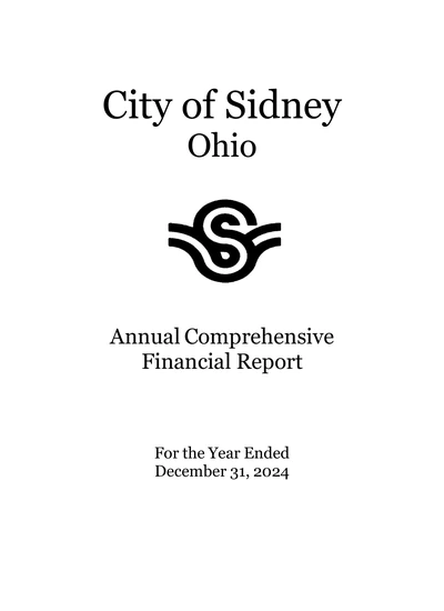 City of Sidney ACFR Cover