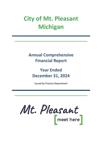 City of Mt Pleasant ACFR Cover