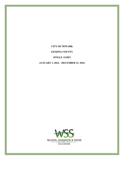 City of Newark ACFR Cover