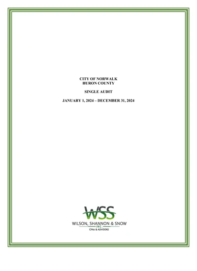 City of Norwalk ACFR Cover