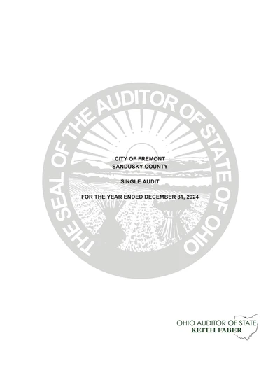 City of Fremont ACFR Cover