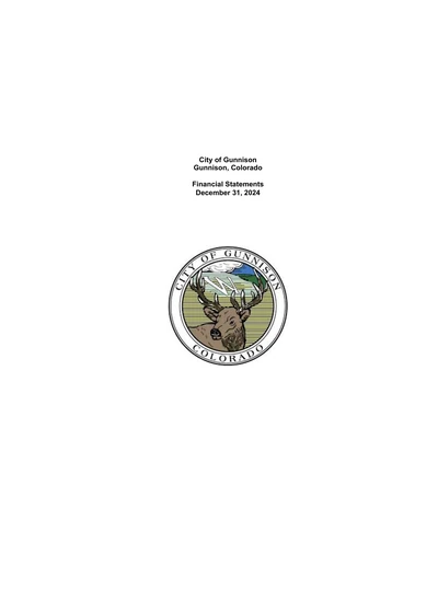 City of Gunnison ACFR Cover